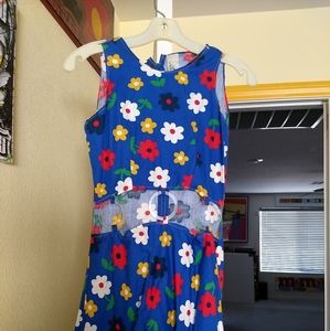 Cute blue flower print dress Small
